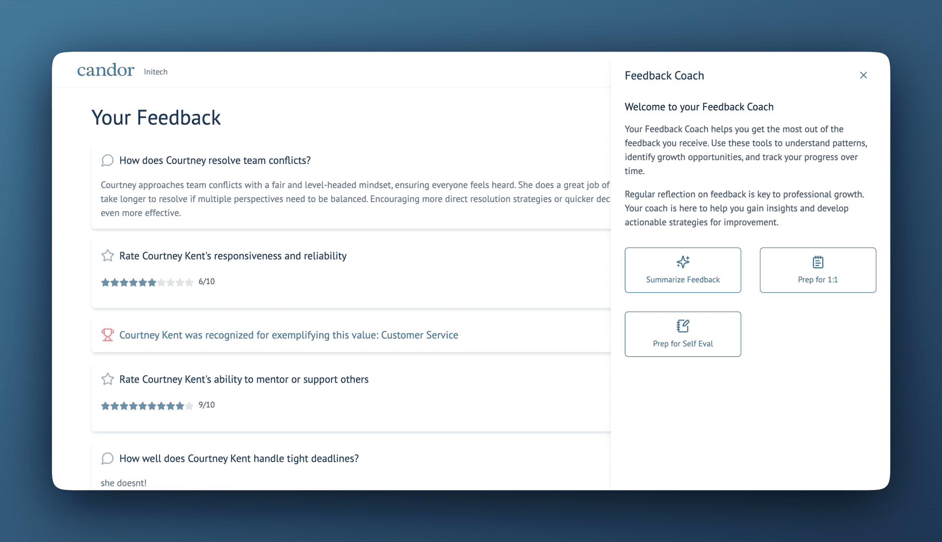 Candor Feedback Screen